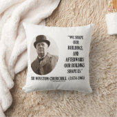 我々は我々の建物ウィンストンチャーチル引用文 クッション (ブランケット)