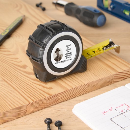 我々は我々の建物ウィンストンチャーチル引用文 メジャー (ウッドワーク)