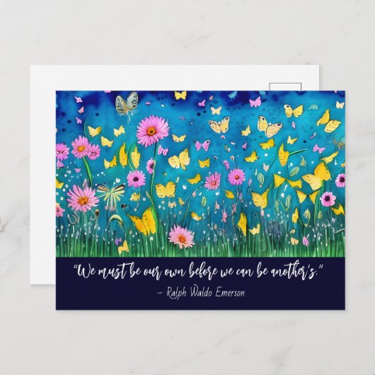 我々は我々自身の引用文フローラ葉書でなければならない ポストカード (正面/裏面)