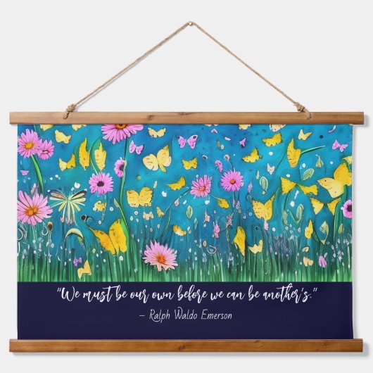 我々は我々自身の引用文フローラ 吊り下げ型タペストリー (正面)