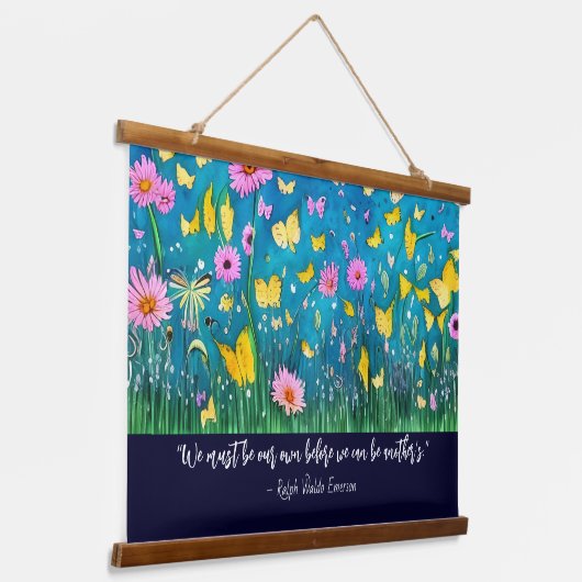 我々は我々自身の引用文フローラ 吊り下げ型タペストリー (傾斜あり)