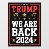 我々は戻りトランプ米国国旗の当選者47日45日 ウィンドウサイン (シート)