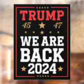 我々は戻りトランプ米国国旗の当選者47日45日 ウィンドウサイン (シート2)