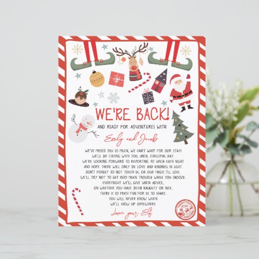 我々は戻る小妖精や小人到着レター小人クリスマス (スタンド正面)