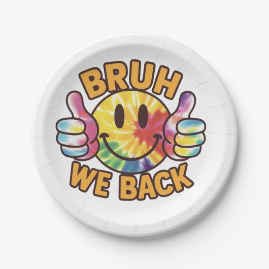 我々は戻る ペーパープレート (正面)