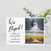 我々は手書きカジュアルの2つの結婚写真を駆け落ちた 案内状 (スタンド正面)