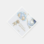 我々は抽象芸術ブルー金ゴールドを待つことができカスタムる スタンダードカクテルナプキン (角)