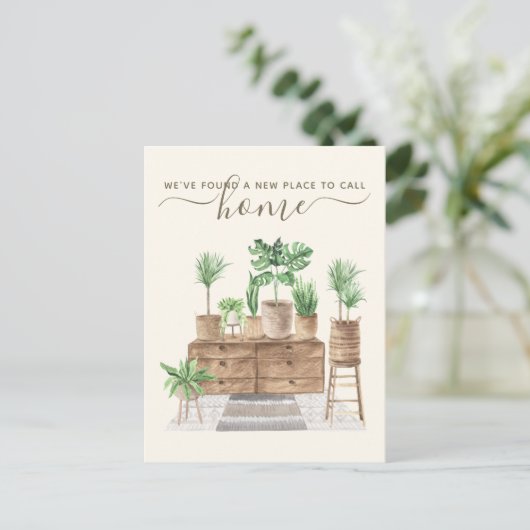 我々は新しいアドレスかわいいぼほ水の色の植物 シーズンポストカード (スタンド正面)