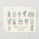 我々は新しいホームカワイトウォーターカラーボホー多肉株を見つけた シーズンポストカード (正面/裏面)