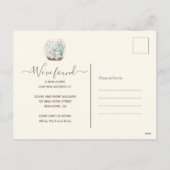 我々は新しいホームカワイトウォーターカラーボホー多肉株を見つけた シーズンポストカード (裏面)