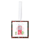 我々は新しいホームレッドドアの休日の写真を移動した キューブオーナメント (正面)