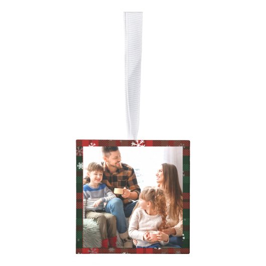 我々は新しいホームレッドドアの休日の写真を移動した キューブオーナメント (右)