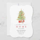 我々は新しい家のクリスマスの引っ越しを持っている 案内状 (正面)