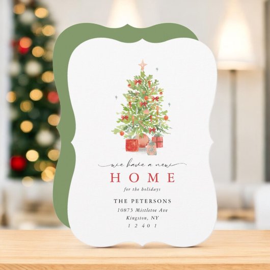 我々は新しい家のクリスマスの引っ越しを持っている 案内状