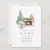 我々は新しい家の冬の動く発表を持っている 案内状 (正面)