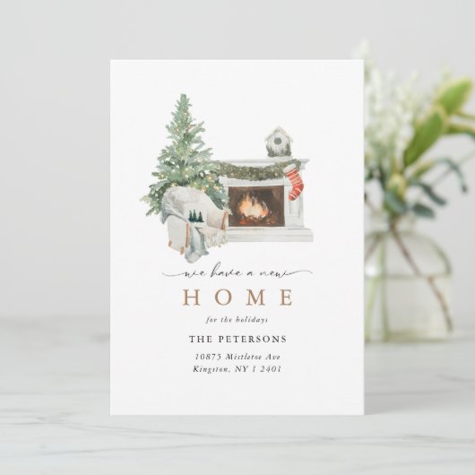 我々は新しい家の冬の動く発表を持っている 案内状 (スタンド正面)