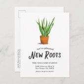 我々は新しい根を植えた植物の動き 案内ポストカード (正面/裏面)