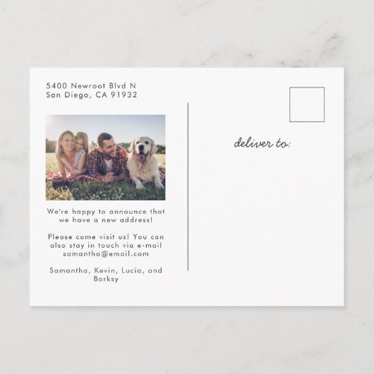 我々は新しい根を植えた植物の動き 案内ポストカード (裏面)