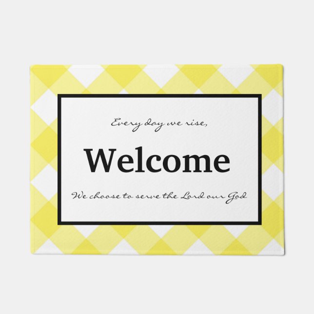 我々は日々上昇し、サービスを選ぶ ドアマット (正面)