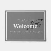 我々は日々上昇し、サービスを選ぶ ドアマット (正面)