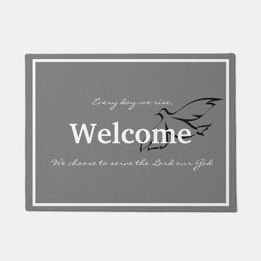 我々は日々上昇し、サービスを選ぶ ドアマット (正面)