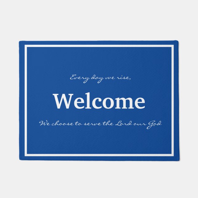 我々は日々上昇し、サービスを選ぶ ドアマット (正面)