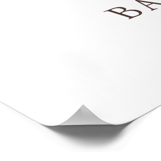 我々は日焼けベイビーシャワー歓迎を待つことができる ポスター (角)