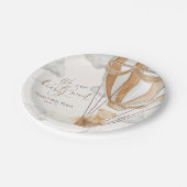 我々は日焼けベビーシャワーを待つことができる ペーパープレート (アングル)