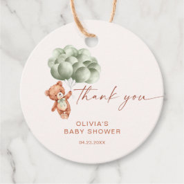 我々は早くセージ緑のバルーンを待つことができる感謝 フェイバータグ