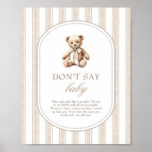 我々は早く待つことができないベビーゲームサイン ポスター (正面)