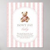 我々は早く待つことができないベビーゲームサイン ポスター (正面)