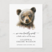 我々は早く待つことができる絵を描ベビーベア 案内ポストカード (正面)