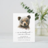 我々は早く待つことができる絵を描ベビーベア 案内ポストカード (スタンド正面)