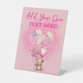 我々は早く待つことができる追加あなた自身の文字 台座サイン