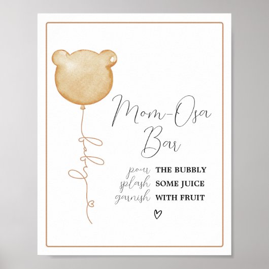 我々は早期に茶色のバルーンベビーママosaバー待つ ポスター (正面)