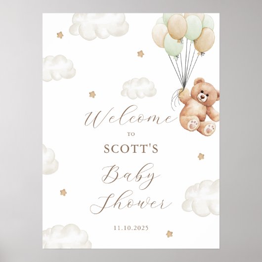 我々は明らかにニュートラルウェルカムベビーシャワーを待つ ポスター (正面)