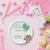 我々は明らかにニュートラルテディベア赤ちゃんシャワーを待つことができる ペーパープレート (パーティー)