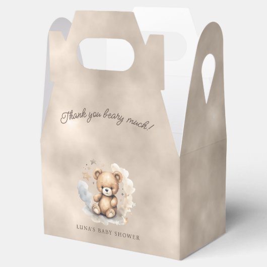 我々は明らかにニュートラル赤ちゃんシャワー切り妻を待つ フェイバーボックス (オープン)