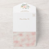 我々は明らかに待つことができますピンクのテディベア赤ちゃんシャワー オールインワン招待状 (外側)