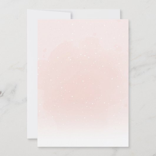 我々は明らかに待つことができますピンクのテディベア赤ちゃんシャワー 招待状 (裏面)