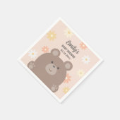 我々は明らかに待つことができますピンクのデイジー女の子の赤ちゃんシャワー スタンダードカクテルナプキン (角)