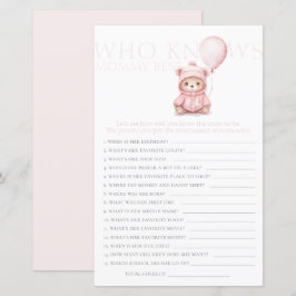 我々は明らかに待つことができますピンクベアーガールベビーシャワーゲーム