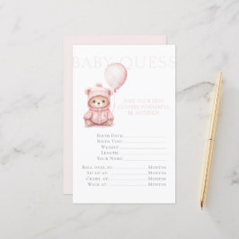 我々は明らかに待つことができますピンクベアーガールベビーシャワーゲーム