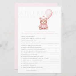 我々は明らかに待つことができますピンクベアーガールベビーシャワーゲーム