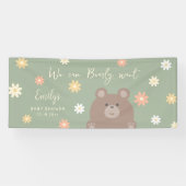 我々は明らかに待つことができるかわいい赤ちゃんシャワー歓迎 横断幕 (横)