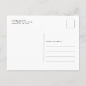 我々は明らかに待つことができる水色の赤ちゃんシャワー インビテーションポストカード (裏面)