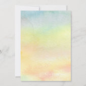 我々は明らかに待つことができる水色の赤ちゃんシャワー 招待状 (裏面)