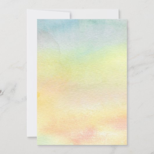 我々は明らかに待つことができる水色の赤ちゃんシャワー 招待状 (裏面)