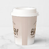 我々は明らかに待つことができる水色の赤ちゃんシャワー 紙コップ (右)