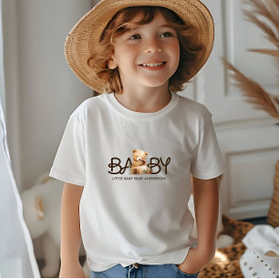 我々は明らかに待つことができる水色ベビーシャワーパーティー ベビーTシャツ